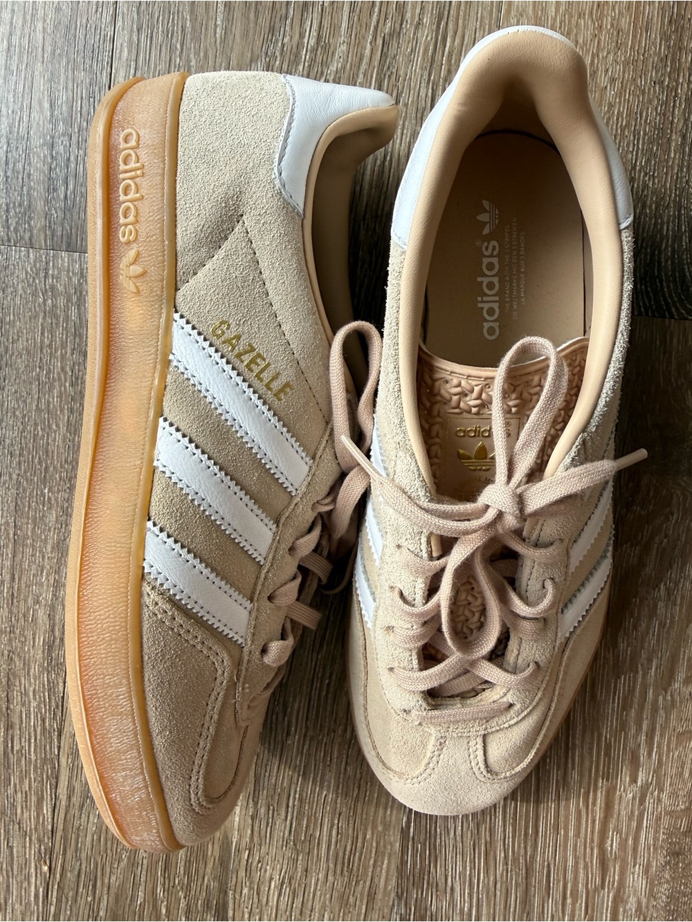 adidas Gazelle Women's Sneakers in Beige, White and Gum